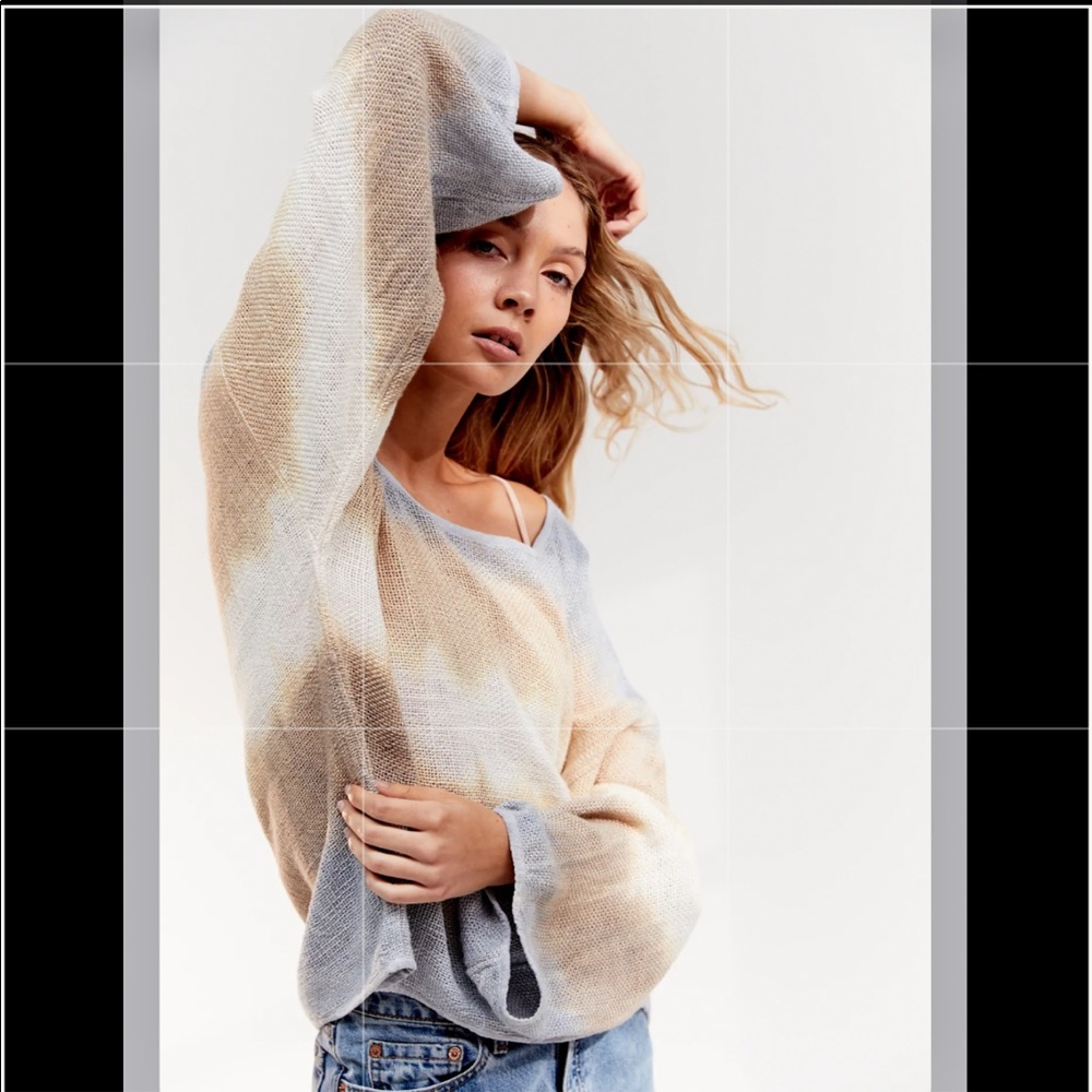 Tigani Lux Billie Slouch Sweater Rainbow Slate